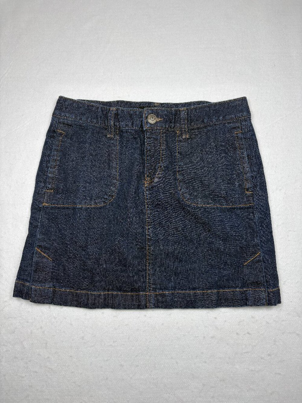 Calvin Klein Vintage Style 90s/Y2K Dark Indigo Jean Mini Skirt Indie Sleeze Sz 6